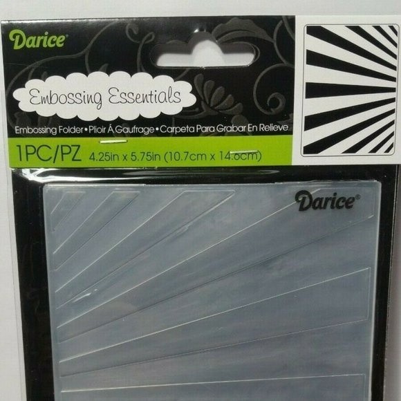 Darice Embossing Folder Sunrays Scrapbook Paper Crafts Card Making - Picture 2 of 5